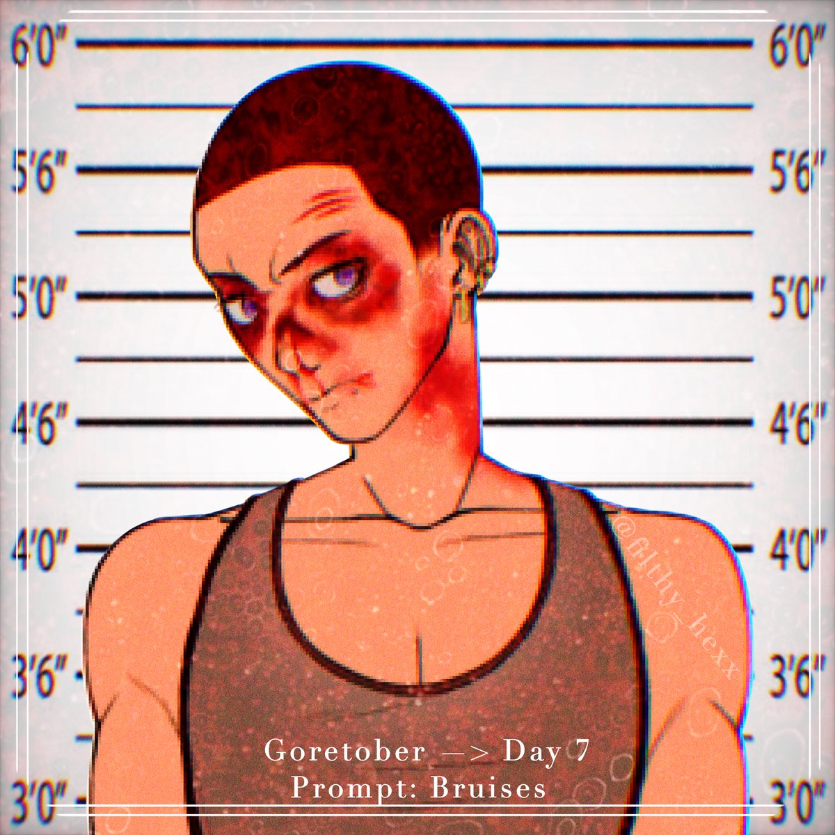 Yuckkkky's tweet photo. Goretober Day 10 &amp; 7
(I’m skipping day 9 &amp; 8)
.
.
.
#goretober2025 #artwork #gore https://t.co/BV72p49DvB