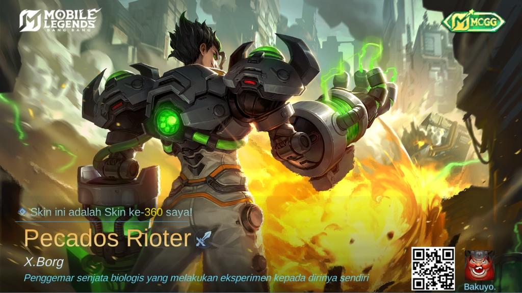 drizhhar's tweet photo. Saya baru saja mendapatkan Skin baru Pecados Rioter di Mobile Legends: Bang Bang! Ayo kita berhadapan melawan Player MOBA terbaik dunia bersama-sama! 
https://t.co/Dwf0LOocM3 https://t.co/d1cTMaXjHD