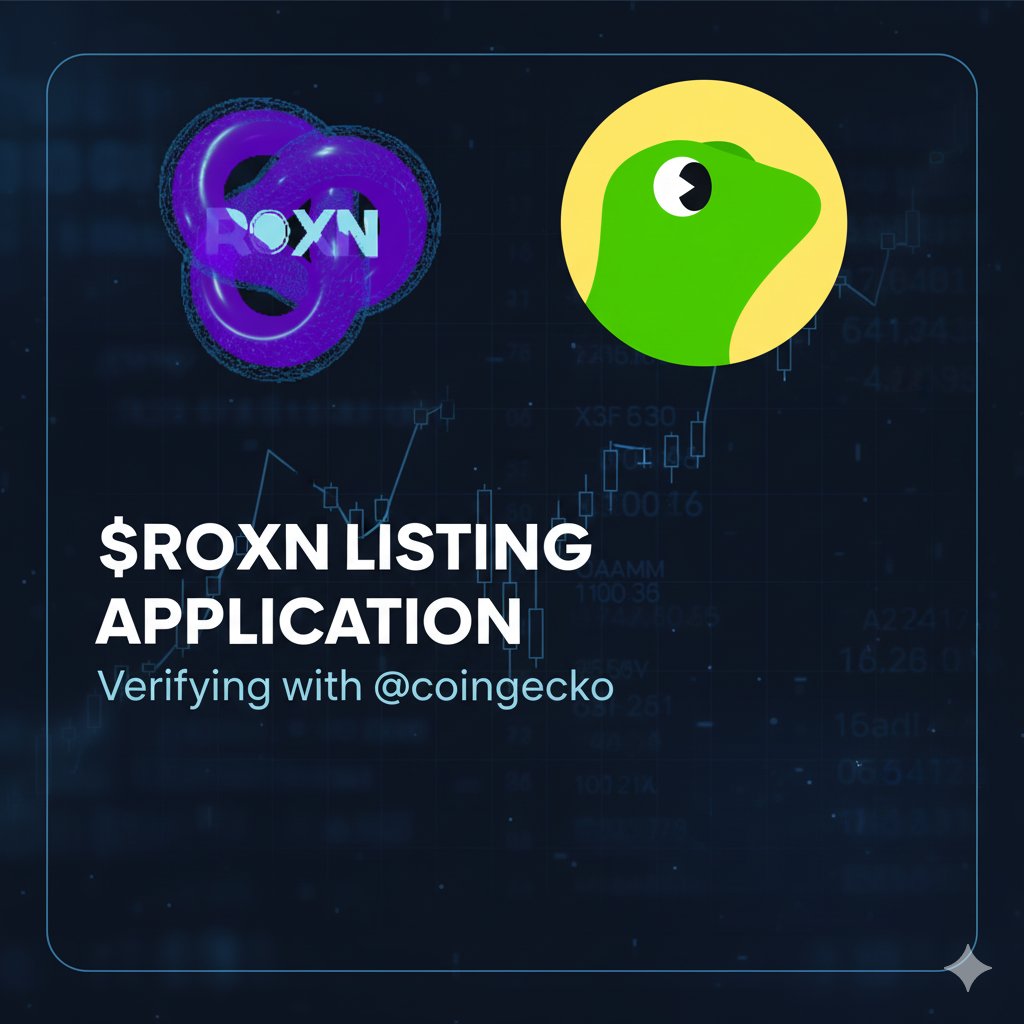 The next step in ROXONN's market presence.
We are officially verifying our listing application with <a href="/coingecko/">CoinGecko</a>.

🎫 Request ID: CL1110250004
🔗 GeckoTerminal: 
geckoterminal.com/xdc/pools/0x25…

#ROXN #XDCNetwork #CoinGecko $ROXN $XDC