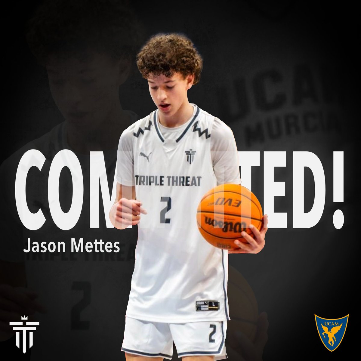 🇪🇸 Committed!
From Haarlem to Spain — another step in the journey.
Jason Mettes has officially committed to UCAM Murcia 🔥

We’re proud to see our players take their game to the next level and continue to represent the #triplethreatfamily abroad.
Keep building, keep believing.💪🏽
