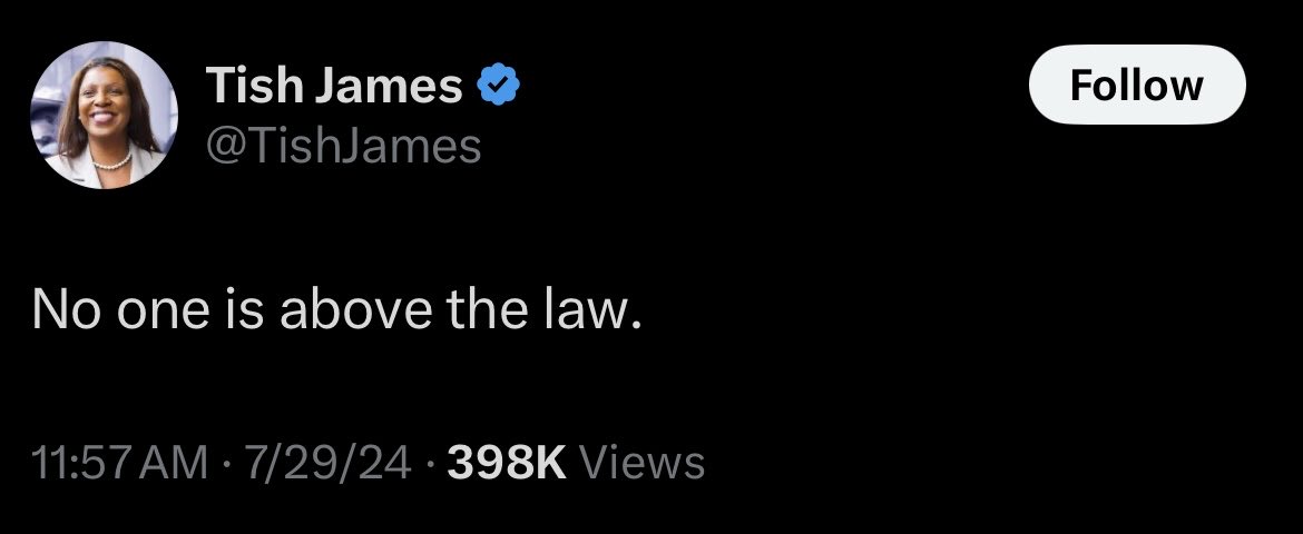 PoliticalBichon's tweet image. #LetitiaJames
@TishJames
@NewYorkStateAG