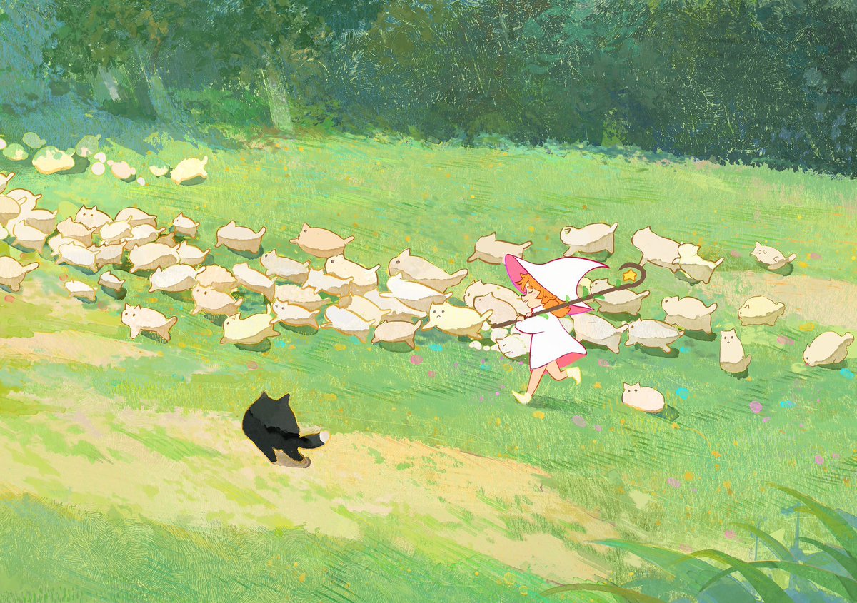 MengxuanLiart's tweet image. cat herding🐈