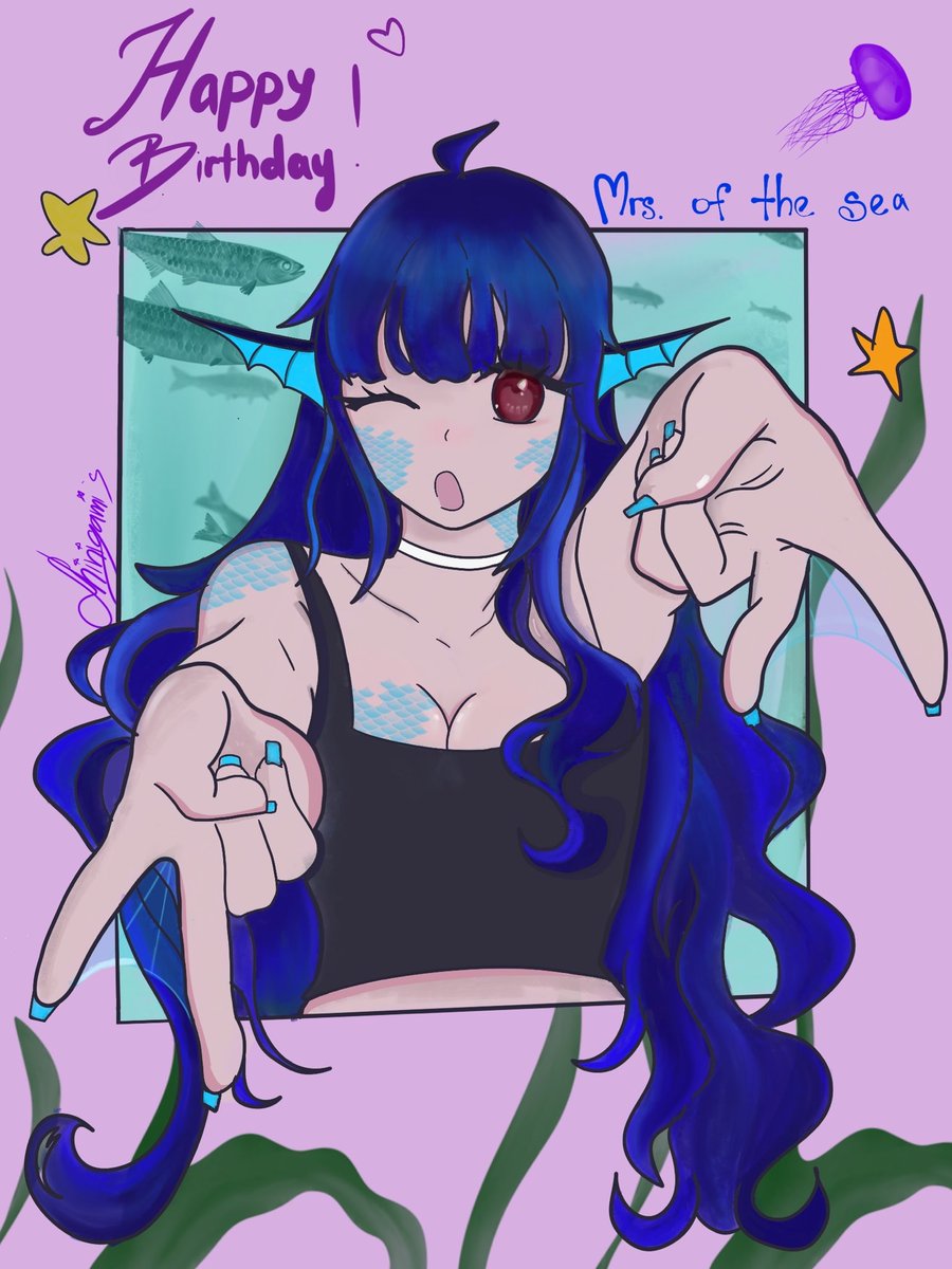 TheSirenVT_'s tweet photo. I had one of the best birthdays ever. Nothing will top getting proposed to in Disney world, but this one is definitely #2. Thank you everyone for your support. It means the WORLD to me!
🎨: https://t.co/b54iM309kK
#birthday #vtuber #lewdtuber #birthdaygirl #siren #fishgirl #seatuber