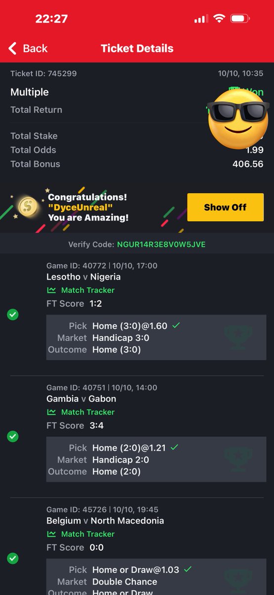 UnrealTips01's tweet image. 🤾🏾‍♂️

#Sportybetcode #Sportybetcode #boom