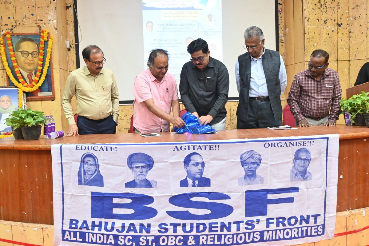 pvsrinivasarao (@pvsrinivasarao3) on Twitter photo Book Launch and Discussion program. #MediaCapital: The #PoliticalEconomy of 24/7 Television News in the Telugu States by Srinivas Panthukala, White Falcon Publishing, Chandigarh,2025. The program organised by Bahujan Students Front of HCU Campus on 10 October 2025, 5pm. Book Launch and Discussion program. #MediaCapital: The #PoliticalEconomy of 24/7 Television News in the Telugu States by Srinivas Panthukala, White Falcon Publishing, Chandigarh,2025. The program organised by Bahujan Students Front of HCU Campus on 10 October 2025, 5pm.