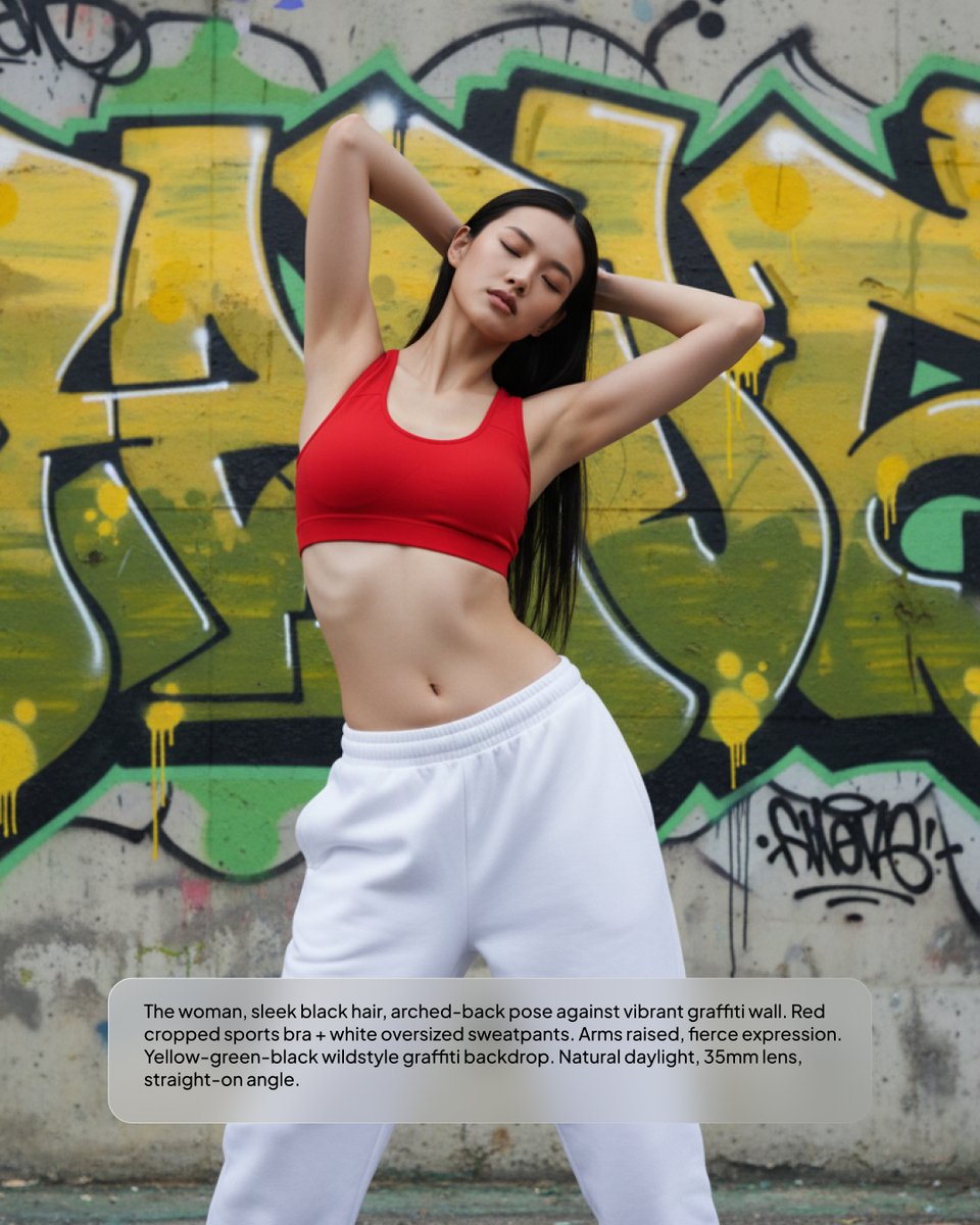 vibemyad's tweet photo. One model photo. Infinite transformations. Perfect character consistency. 

That's the power of Vibemyad. 

Swipe to see one model become: 
- Vintage Americana , Urban streetwear , any scenario you need

Same face. Different worlds. 
Drop "PROMPT" in the comments for the guide https://t.co/lX9s4mG16Y
