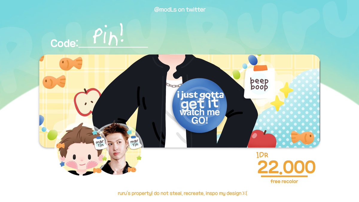 Help rt, thanks!

Halo! Aku mau { OPEN TITIP } layout chibi PIN! inii 🩷 nggak ada max / min order! Buka sampe replynya ditutup ^^;;

📌 Cek ALT untuk terms &amp; conditions 
#zonauang