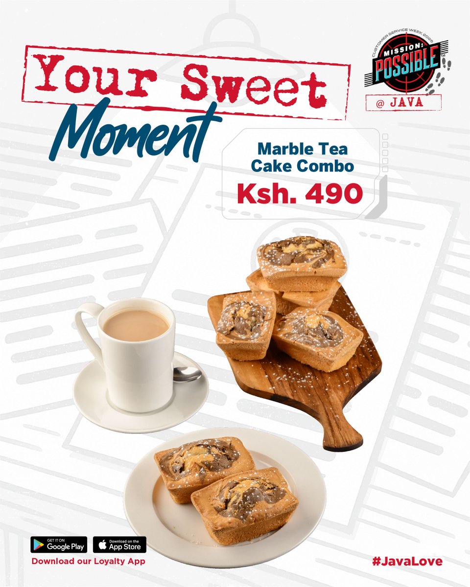 javahouseafrica's tweet image. What your Saturday morning needs is a classic vanilla tea cake with a rich chocolate streak paired with a hot beverage or fresh juice.
#JavaLove