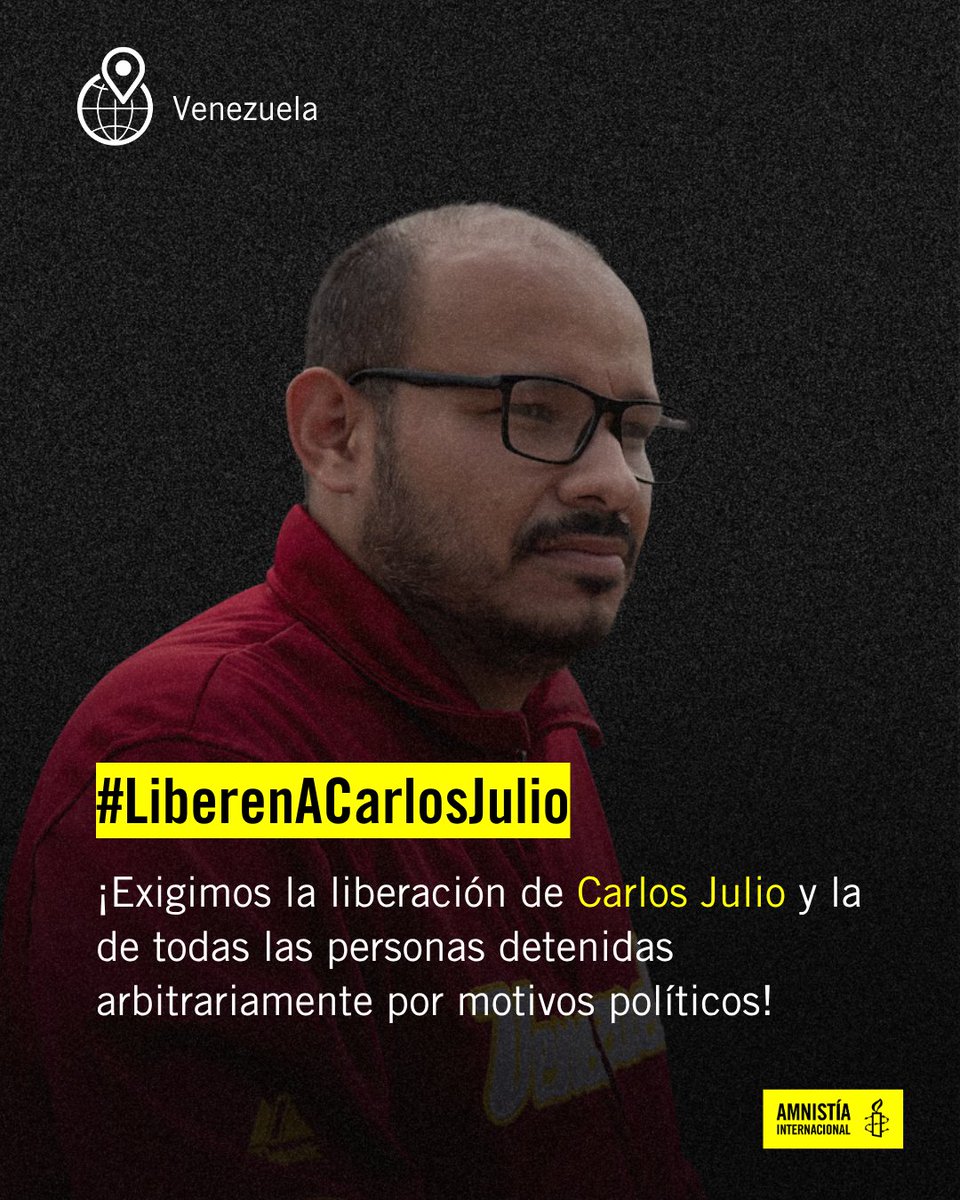 <a href="/FundaREDES_/">FundaREDES</a> <a href="/ovesede/">Control Ciudadano</a> Carlos Julio Rojas, periodista y activista comunitario. 
Detenido arbitrariamente desde el 15 de abril del 2024. Está sometido a régimen de incomunicación. Las denuncias que hacía sobre problemas de la comunidad motivó su injusta detención. ¡Exigimos que #LiberenACarlosJulio!