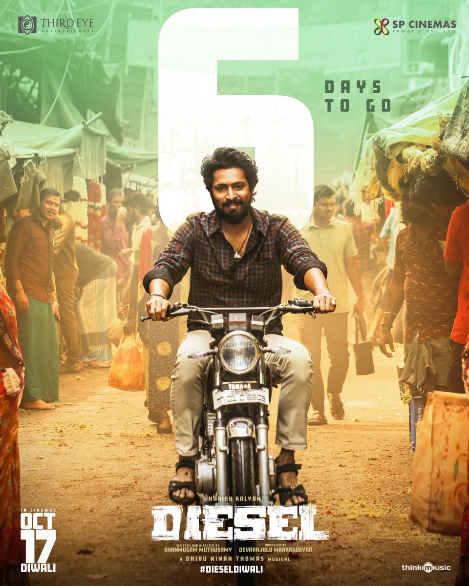 TamilTvChanExp's tweet photo. Riding into the Diwali vibe 🔥

#Diesel coming to Cinemas , in just 6️⃣ days!

Trailer out now ▶️ https://t.co/XAmgJbBA1u

#DieselDiwali @iamharishkalyan https://t.co/SvSiLQdr83