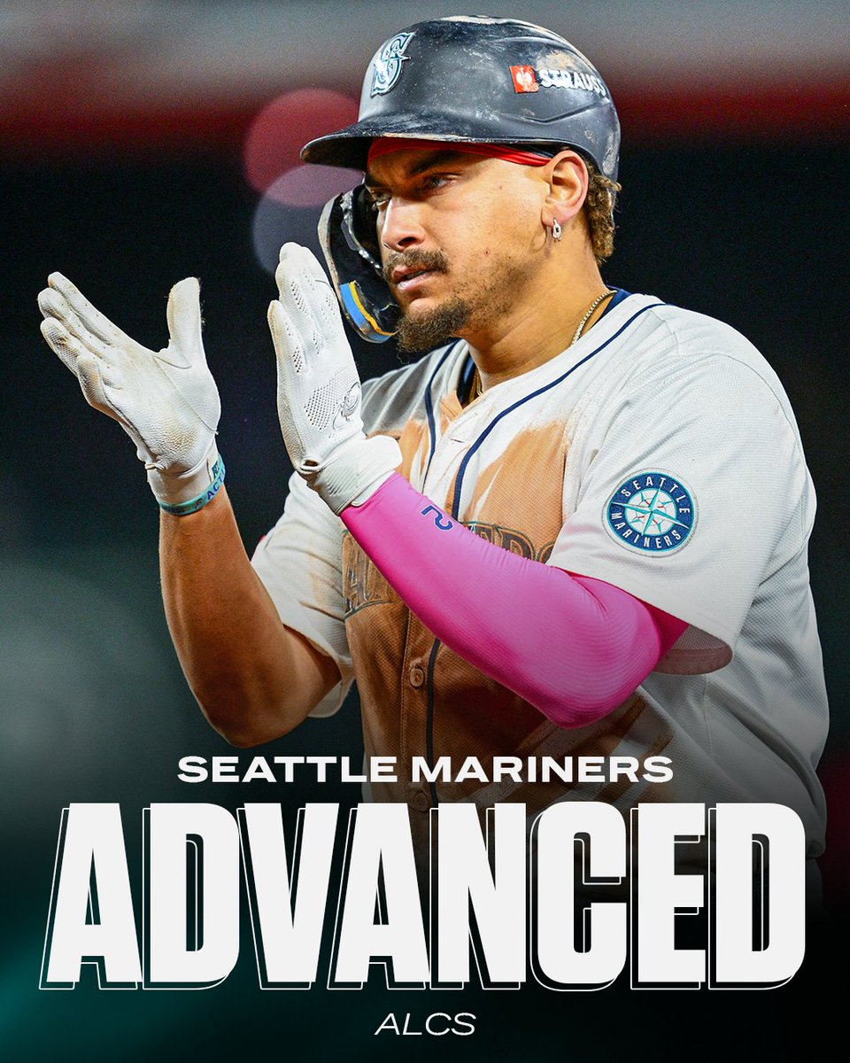 SportsCenter's tweet image. AFTER 15 INNINGS, THE MARINERS WALK IT OFF TO ADVANCE TO THE ALCS ‼️