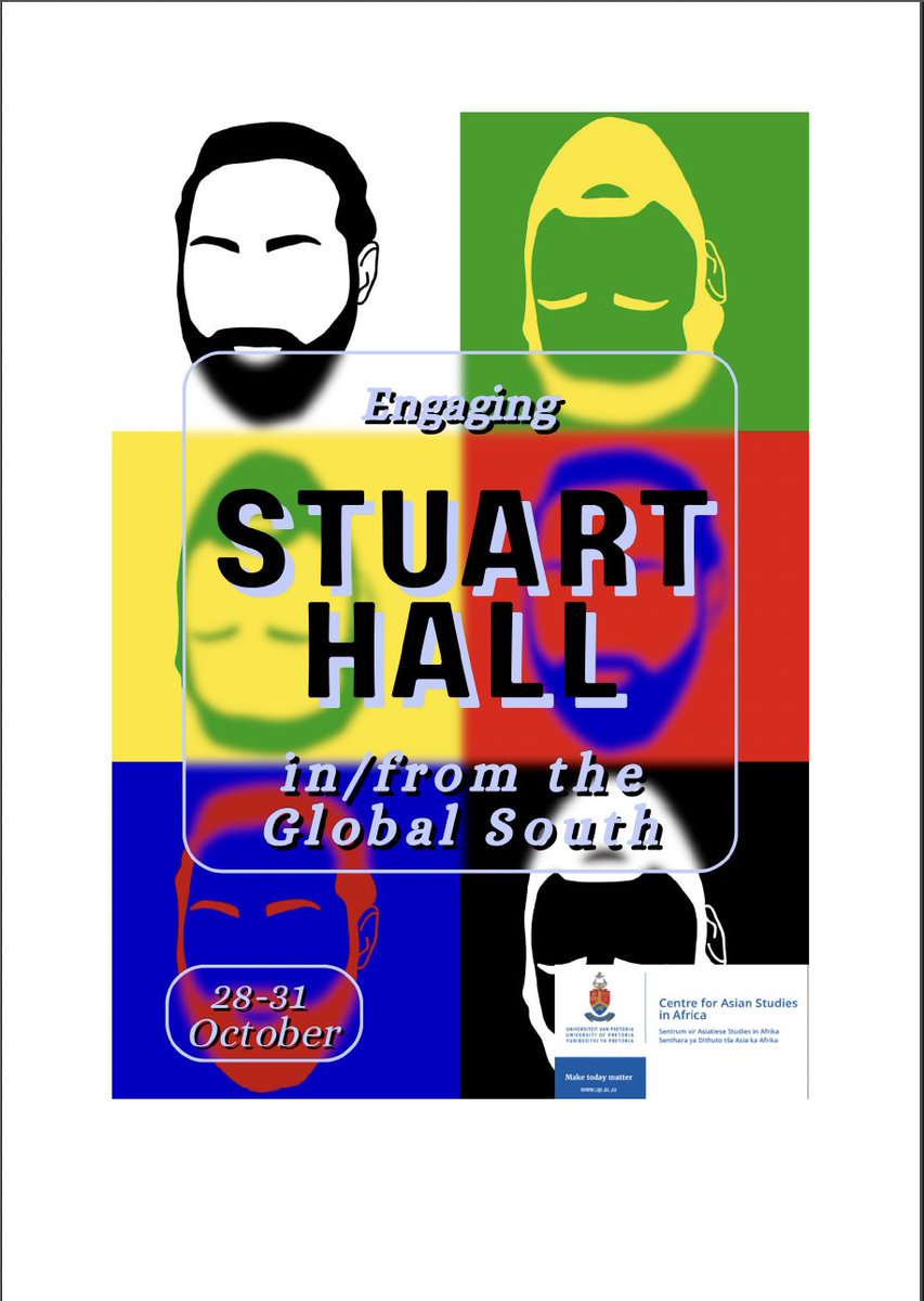 CAsianSAfricaUP's tweet image. CASA is hosting its third annual symposium from 28 to 31 October, and the theme is &quot;Engaging Stuart Hall in/from the Global South&quot; 🔥🔥🔥

With a keynote from Kuan-Hsing Chen, the symposium aims to explore the power of Hall&apos;s thought across Southern contexts. 

Programme below 👇