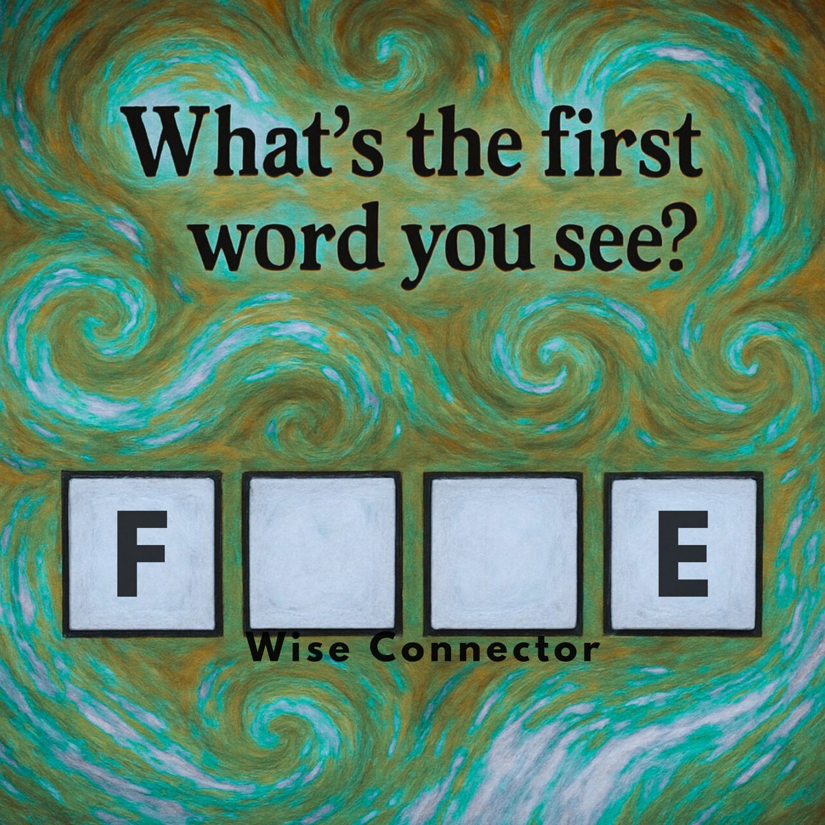 wiseconnector's tweet image. FIRST word you see