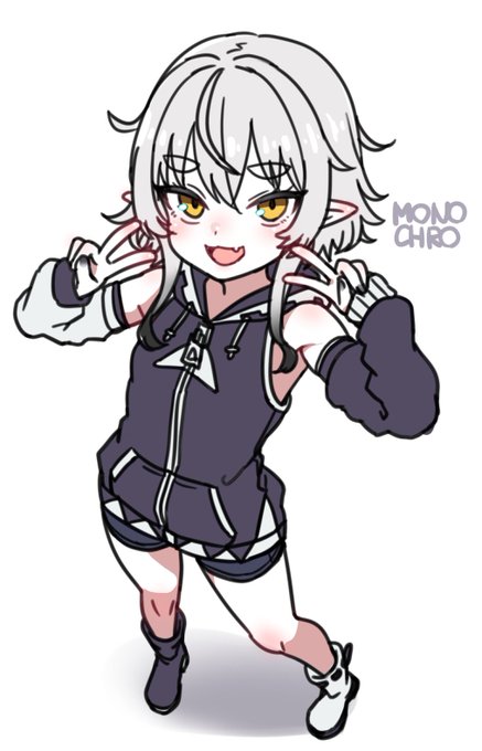 りはびり うちのこ モノクロちゃん 