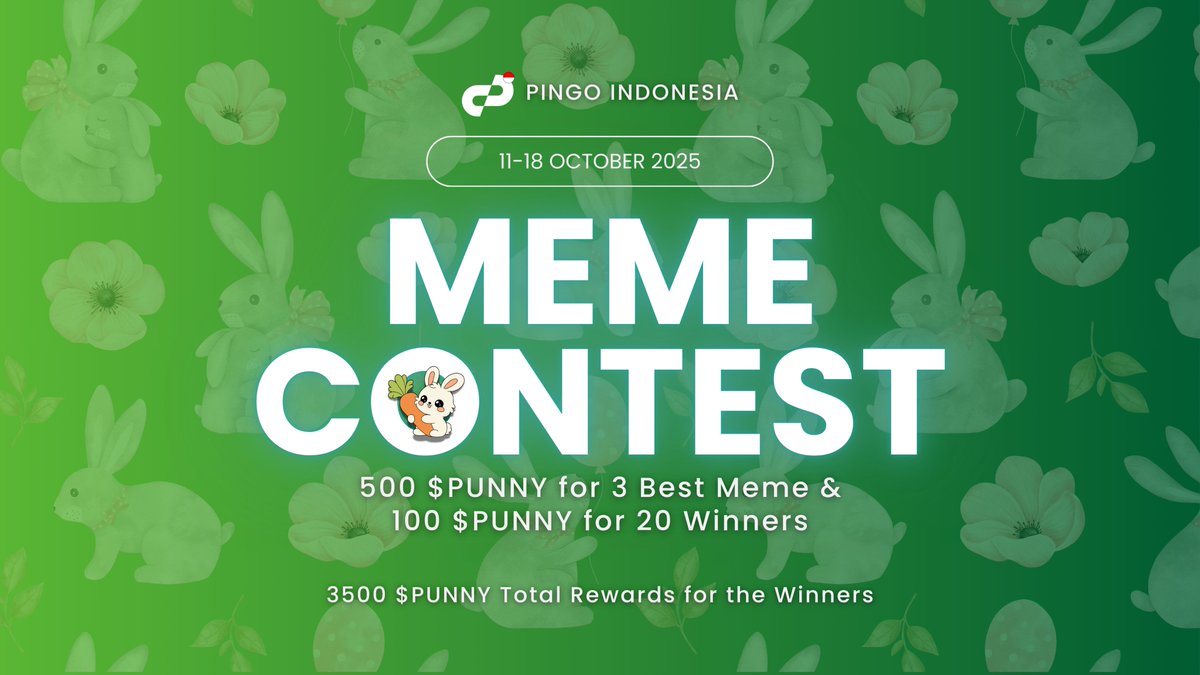 PinGo_Indonesia's tweet image. 📢 CALLING FOR THE MEME MAKERS!
@PinGoAI Indonesia Cilok Campaign: Meme Contest dengan hadiah 3500 $PUNNY!!💸

🥳 Haloo Temen-temen warga kriptod dan Cilok hunter, maap klo postingan sebelumnya minGo takedown karena ada kesalahan teknis.. tapi, kali ini minGo up lagi Cilok…