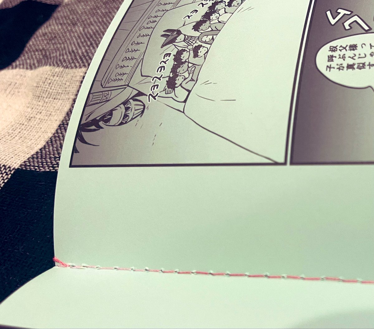 御本来たあ😊（一冊だけ自宅）
ミシン綴じ〜✨中の紙も水色にしたよ
そしてまじで薄いw 
可愛いから見に来て