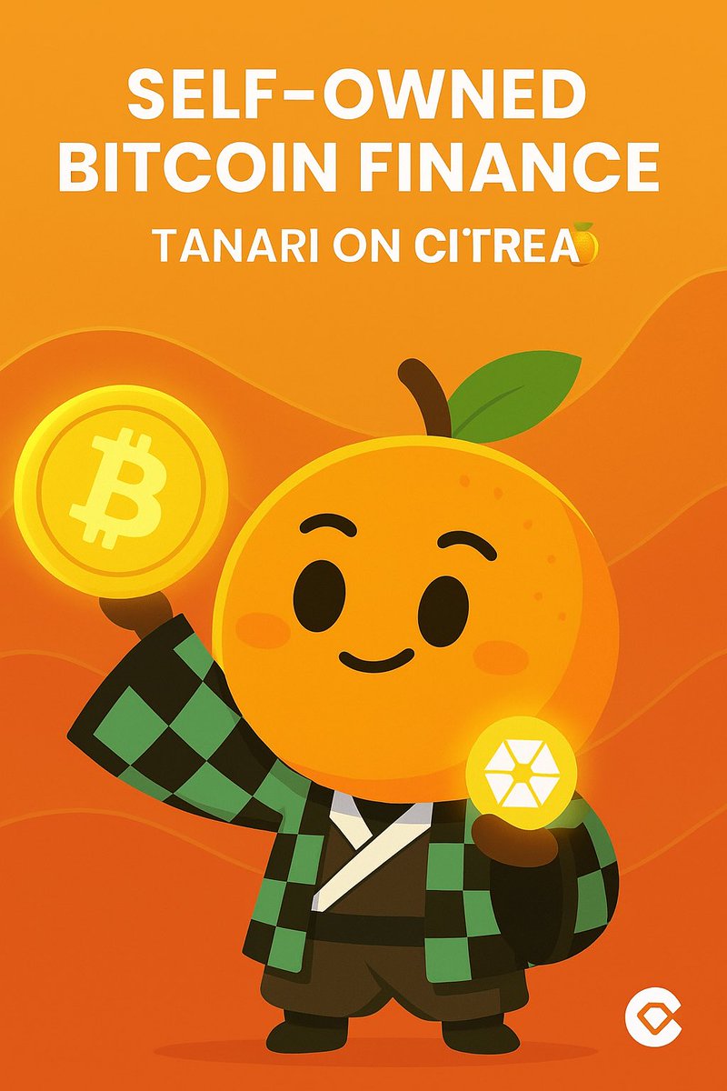 Mhmmdanishhh's tweet image. Out of all the ₿apps in the @citrea_xyz , my favorite is @tanaribtc 🍊
Why? Because Tanari truly represents the real Bitcoin spirit full self custody and financial freedom.
No third parties, no limits. Just you and your BTC. ⚡️
#Citrea #Bitcoin #Bapps
