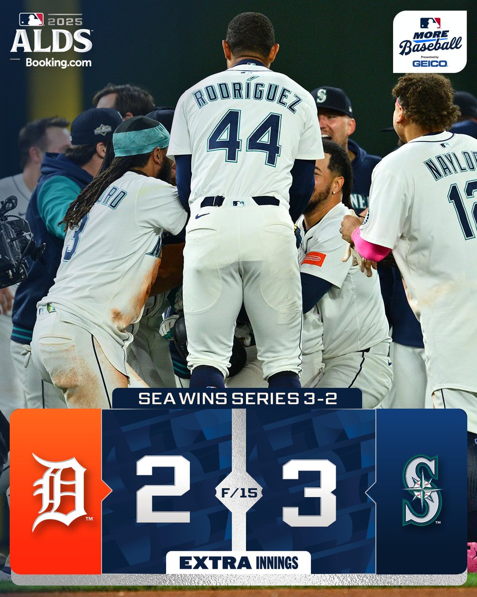 deportivistamx's tweet image. ⚾ En un duelo de 15 entradas, Seattle avanza a la siguiente ronda al vencer a Tigers.