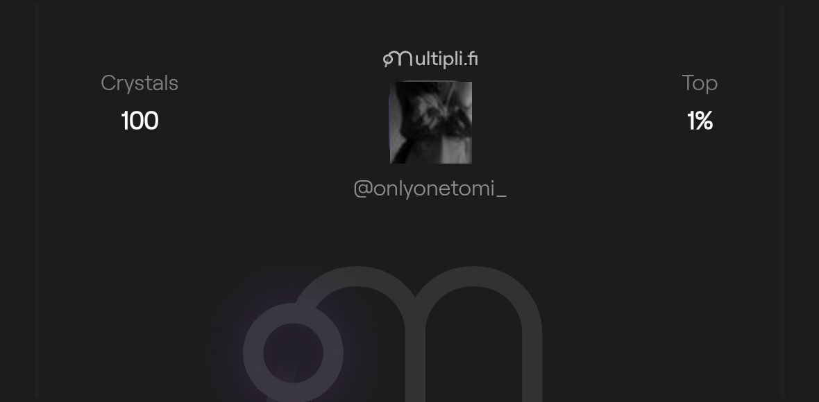 onlyonetomi_'s tweet image. Web3 isn’t just about crypto, it’s about ownership.

I’ve joined @MultipliFi, a platform where your words can earn rewards, your engagement builds equity, and your presence actually pays.

Time to yap with purpose again 🔥
app.multipli.fi/?referral_code…
#Multipli #Web3Community