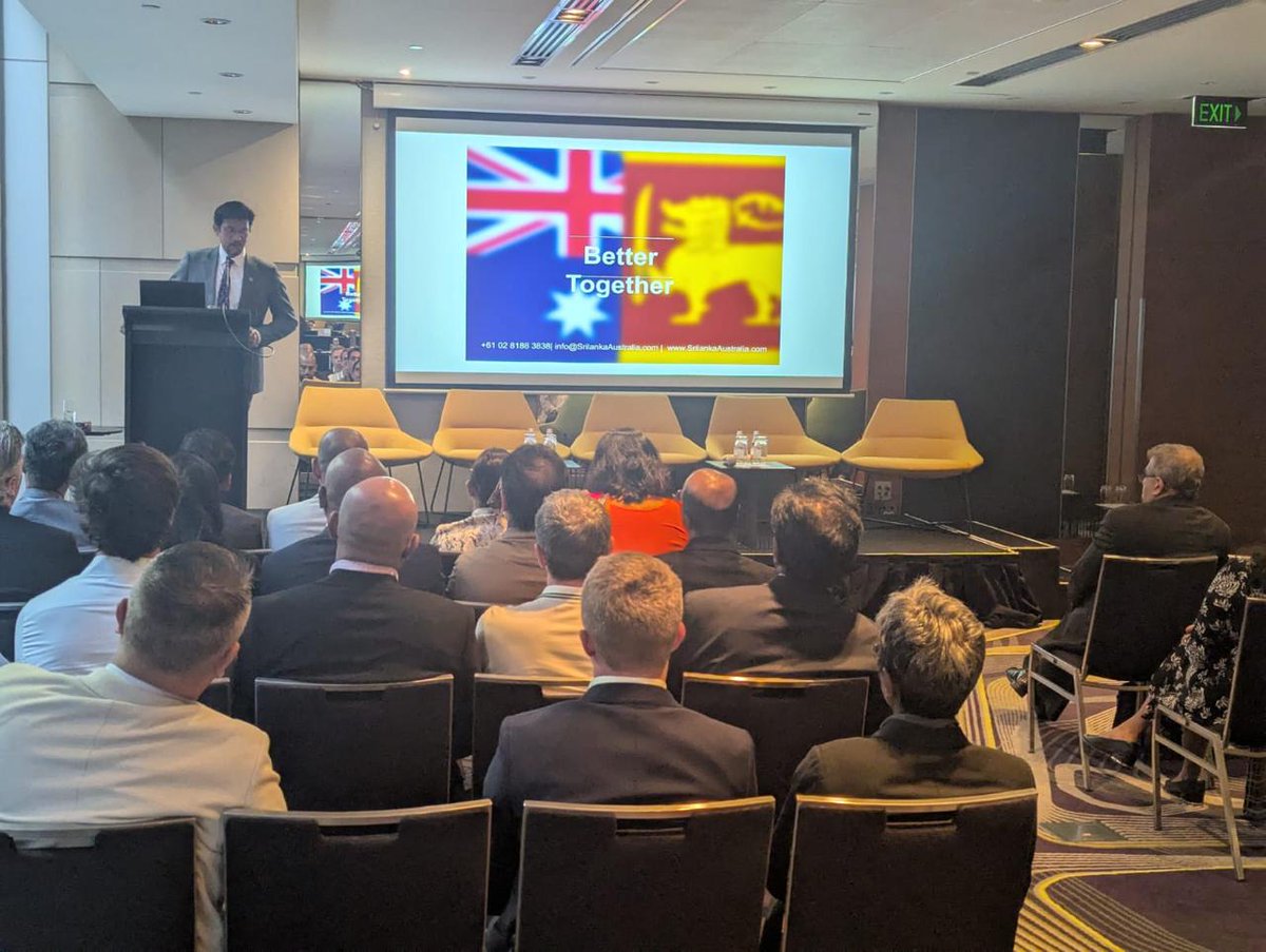 ErangaWeraratne's tweet photo. On 10 Oct, I presented Sri Lanka’s digital &amp; investment opportunities to Australian investors, tech leaders &amp; policymakers at the Sydney Investors Forum 🇱🇰🇦🇺

#DigitalSriLanka #DigitalEconomy #Investment #Australia #SLACC https://t.co/32jfsy3FdP