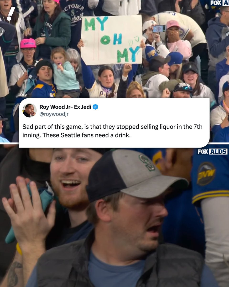 YahooSports's tweet photo. Cheers, Seattle fans 🍻

(h/t @roywoodjr) https://t.co/wYYiotJyOl