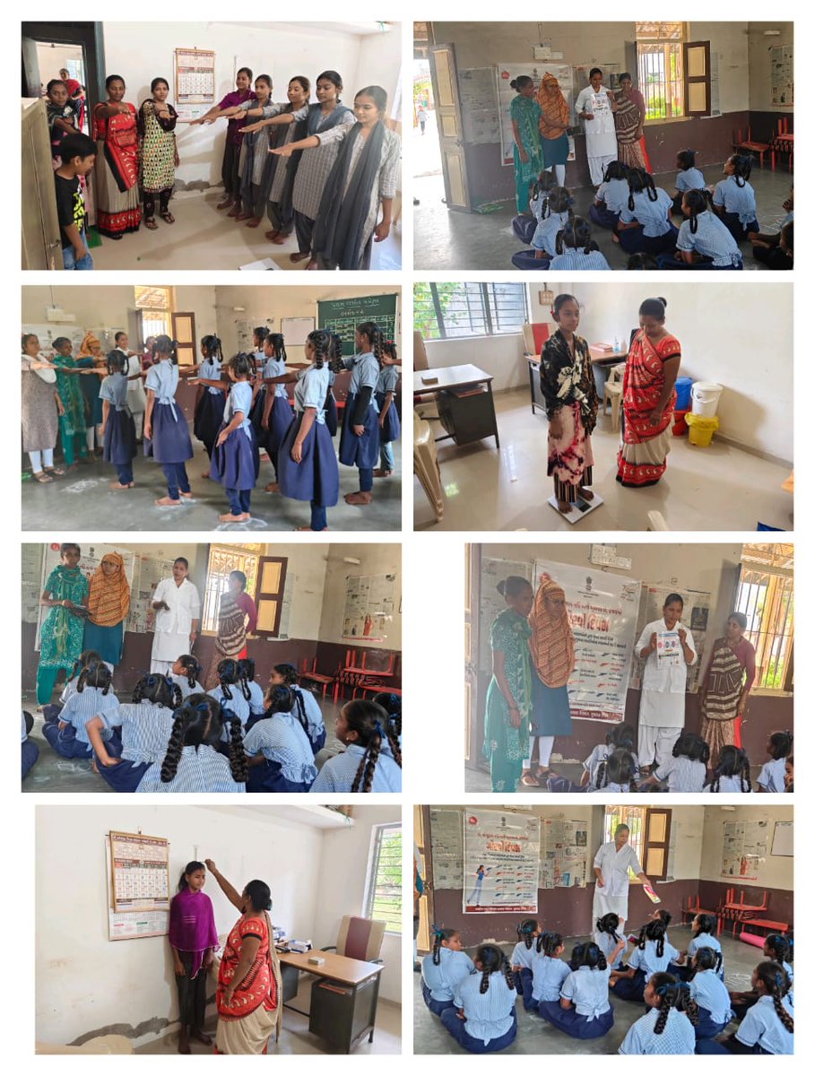 ManudPhc's tweet image. આજ રોજ PHC  મણંદ ના આયુષ્માન આરોગ્ય મંદિર વિસલવાસણા ના કણી અને વિસલવાસણા ગામ માં તા-11/10/2025, આંતરરાષ્ટ્રીય ગર્લ ચાઈલ્ડ ડે ની ઉજવણી કરી
👉જેમાં માસિક સ્ત્રાવ ની સ્વચ્છતા વિશે સમજણ આપી.
👉આયન ન ની ગોળી આપી અને એનું મહત્વ સમજાવ્યું.
👉 છોકરીઓના અધિકારો, પોષણ, સશક્તિકરણ