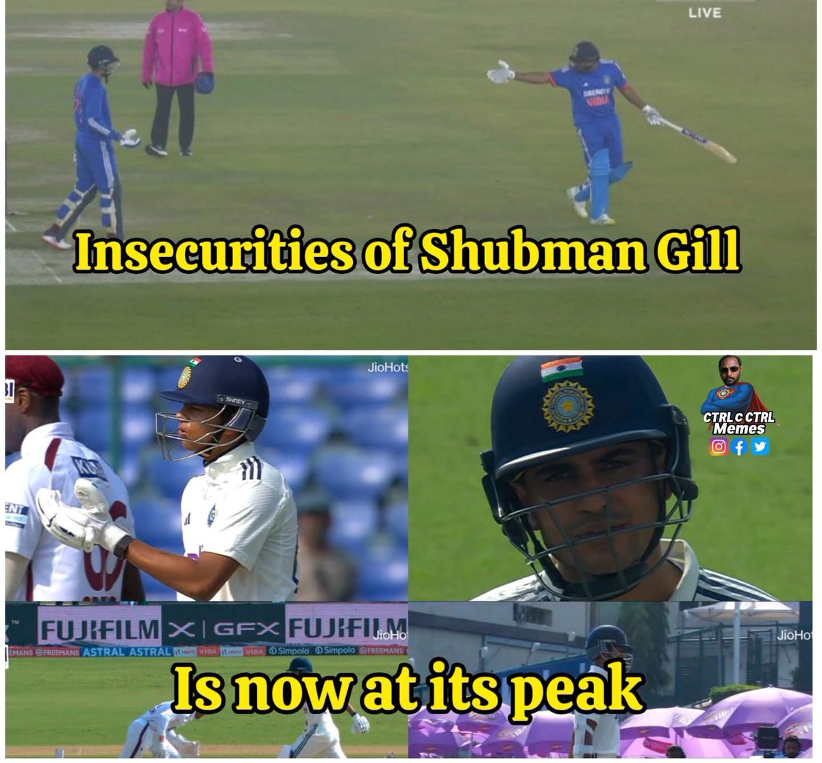 Tech_PRGMR_Ashu's tweet image. Shubman Gill ne apne partner ko 175 par out karwa diya 😳
Insecurity ya game awareness? 🤔
Comment karo — kya aise hi leader banega koi?
#CricketIndia #Gill #Captaincy
#ShubmanGill #InsecureGill #CricketTwitter
#YashasviJaiswal𓃵 #IndianCricket #IndvWI