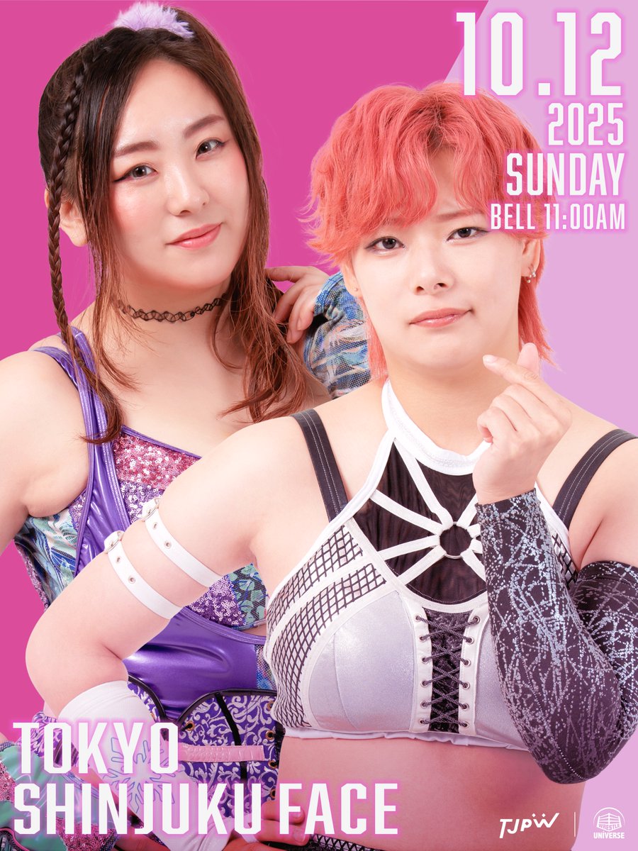 tjpw2013's tweet image. TJPW coming up LIVE on #wrestleUNIVERSE soon!
wrestle-universe.com/ja/lives/fX582…

Sat.
🇺🇸10:00pm ET / 9:00pm CT / 7:00pm PT

Sun.
🇯🇵11:00am

We&apos;re also going LIVE on the TJPW Official YouTube Channel with ALL matches completely FREE!
youtube.com/live/OJyG-TW1t…

Comment with the hashtag #tjpw!