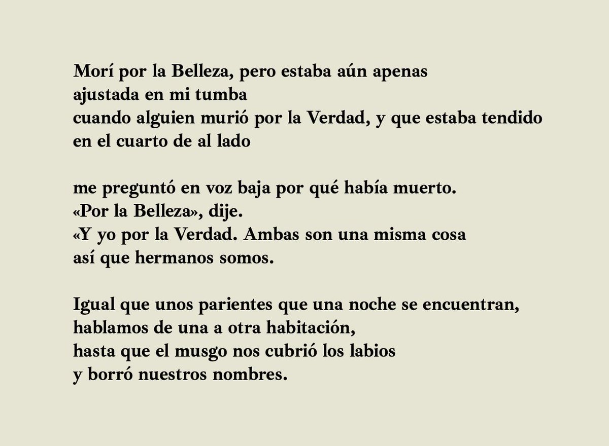 Hoy, un poema de Emily Dickinson, traducido por José Luis Rey.