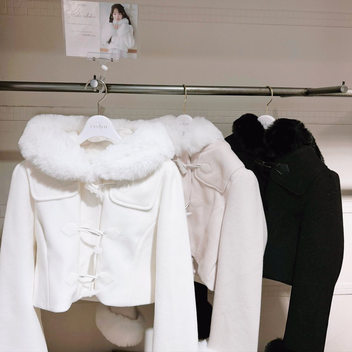 evelyn ショートダッフルコート オフホワイト ショートダッフルコート｜evelyn（エブリン）公式通販サイト