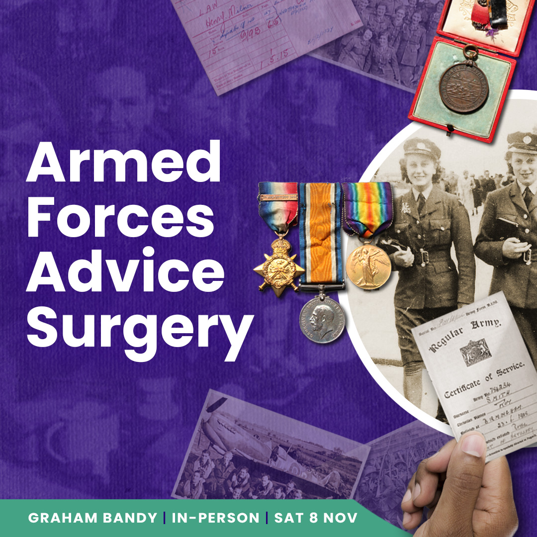 SocGenealogists's tweet image. 🎖️ Meet the Military Experts – 8 Nov, London
Bring your medals, photos &amp;amp; family military records to Wharf Road for expert advice from @LMHistory.
Morning Q&amp;amp;A | Afternoon talks:
The Story of Nursing in the British Army
Deciphering Military Medical Records
portal.sog.org.uk/Event/view/139…