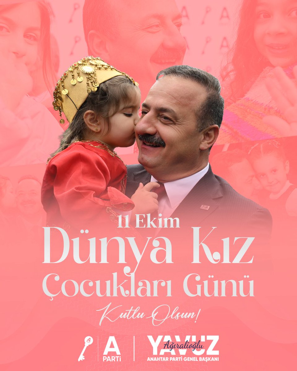 Bugün Dünya Kız Çocukları Günü. 🌸

Bir baba için kız evlâdı, Allah’ın kalbe bıraktığı en zarif emanettir.
Bir tebessümüyle dünyayı güzelleştirir, bir sözüyle yorgunluğu unutturur.
Kız çocuğu büyüdükçe baba da büyür; sabırda, sevgide, şefkatte…

Onların gözlerindeki umut,