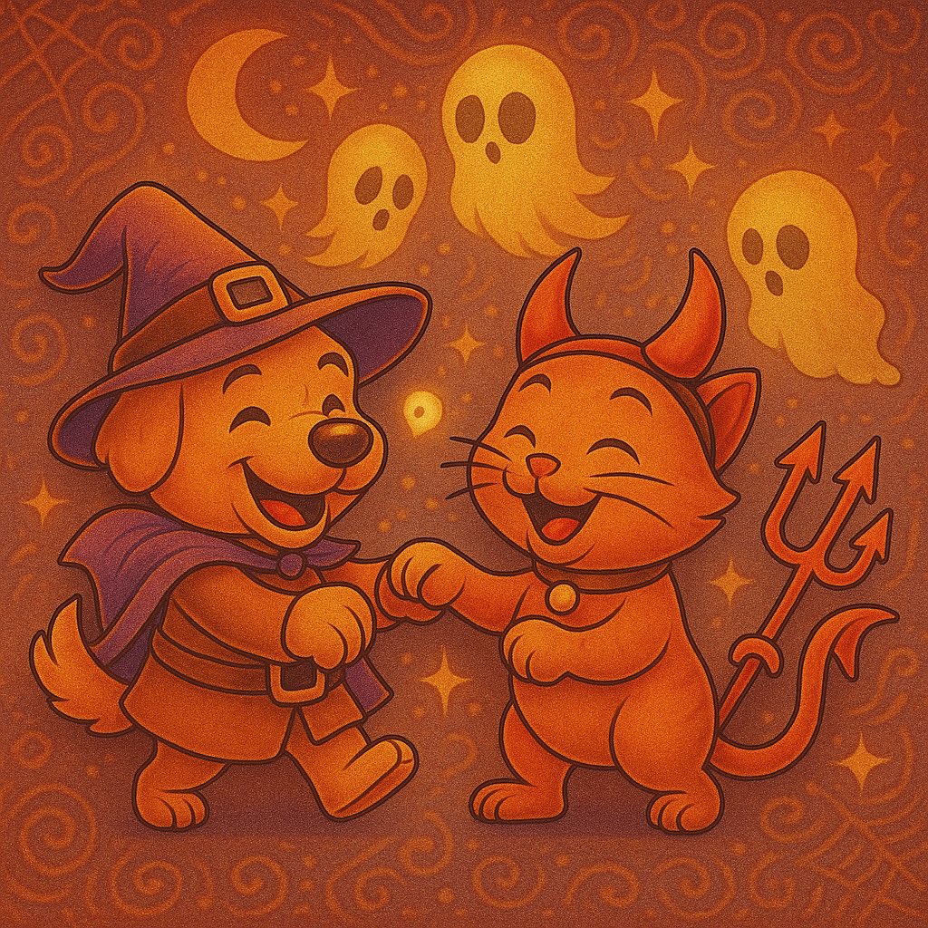 iryj3isc's tweet photo. 赤犬赤猫ファンアート
いよいよ明日23:59締め切りです🎃👻
あなたのアートが来年のカレンダーに載るチャンス✨
ぜひあなたのアートを見せて下さいね。

ハロウィンパーティーでお化けとダンス👻👻👻

#赤犬赤猫 #RedInuRedNeko #JapanQualityMeme #RedTokenCommunity https://t.co/Nax7eTGtpE