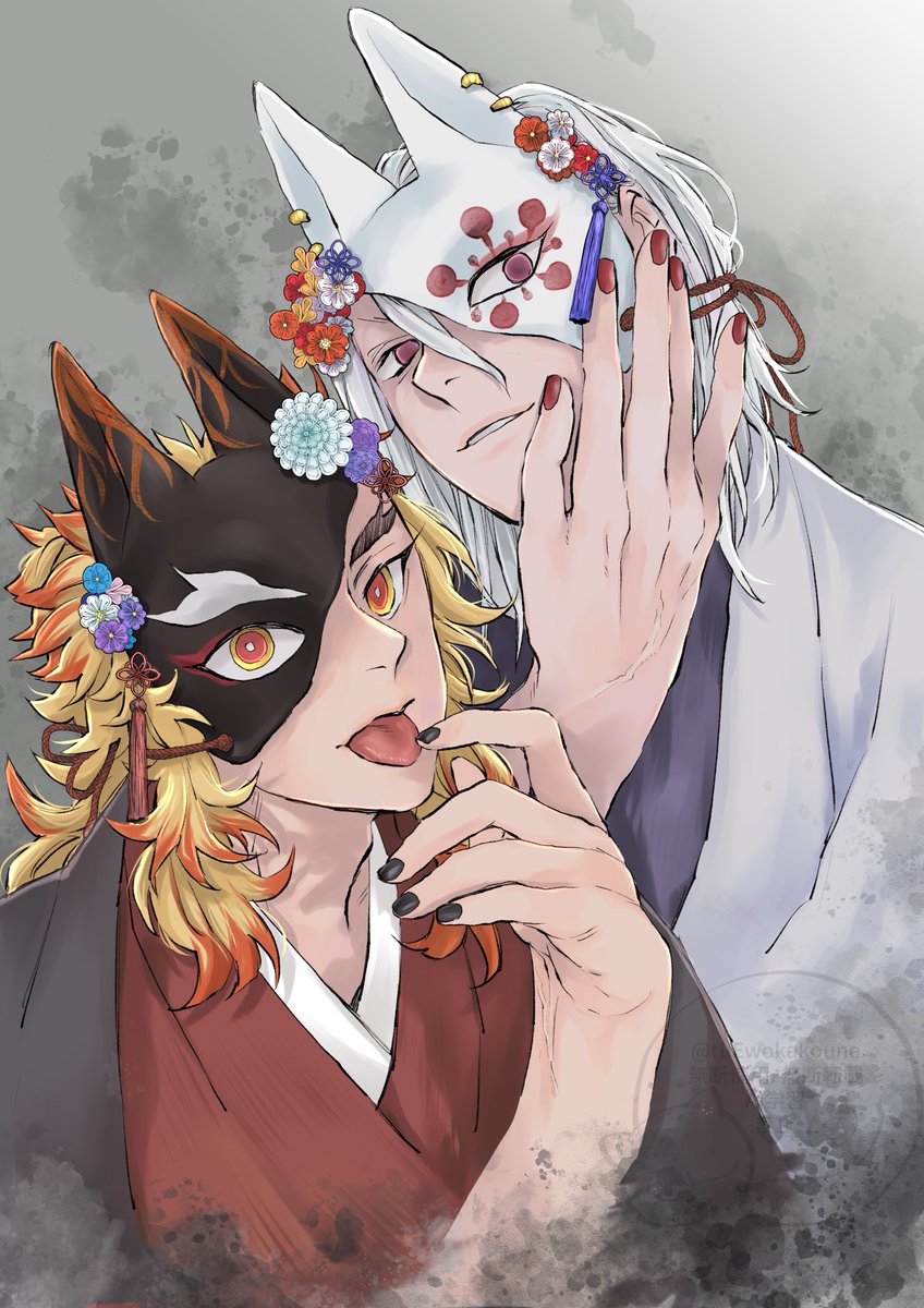 某🎮の影響で描きたくなった🦊💎🔥