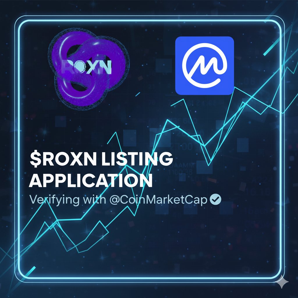 Transparency is key to our mission.
We are officially verifying our listing application with <a href="/CoinMarketCap/">CoinMarketCap</a>.
🎟️ Ticket ID: 1281228
#ROXN #XDCNetwork #CMC $ROXN $XDC