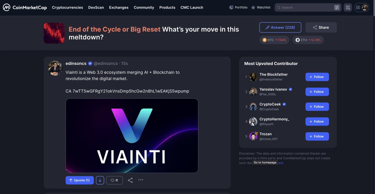 edinsoncode's tweet image. $VIAINTI

coinmarketcap.com/community/topi…
