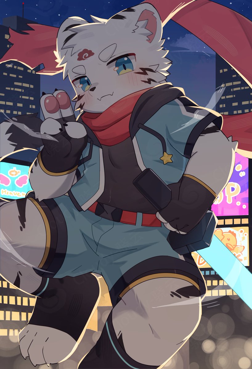 Little furry hero is on duty!🐯

🎨:@ tody_0312