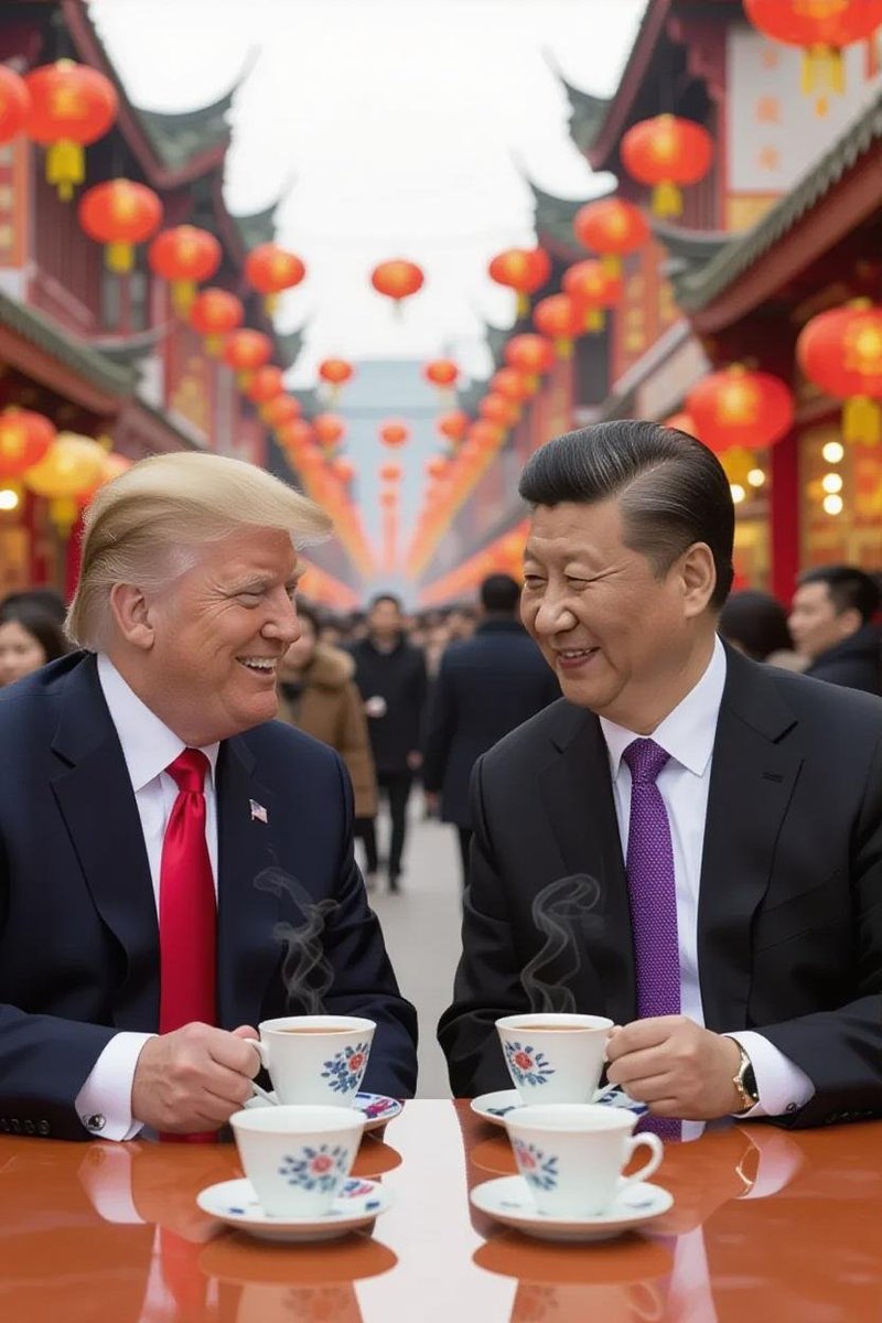 xaimobility's tweet image. _Trump_: &quot;Xi Jinping, my friend, I&apos;m loving the sweet taste of success! Just made trillions on my tariff bets. You must be green with envy!&quot;

_Xi Jinping_: &quot;Haha, congrats, Donald! I&apos;m doing pretty well myself. Made a killing shorting the market before your tariff announcements.…