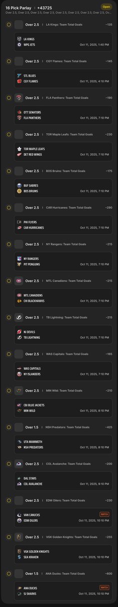 JakeeClark2's tweet image. NHL 10/11 LOTTERY PLAY 🚨 🥅 
#nhl #picks 

sportsbook.draftkings.com/social/post/2f…