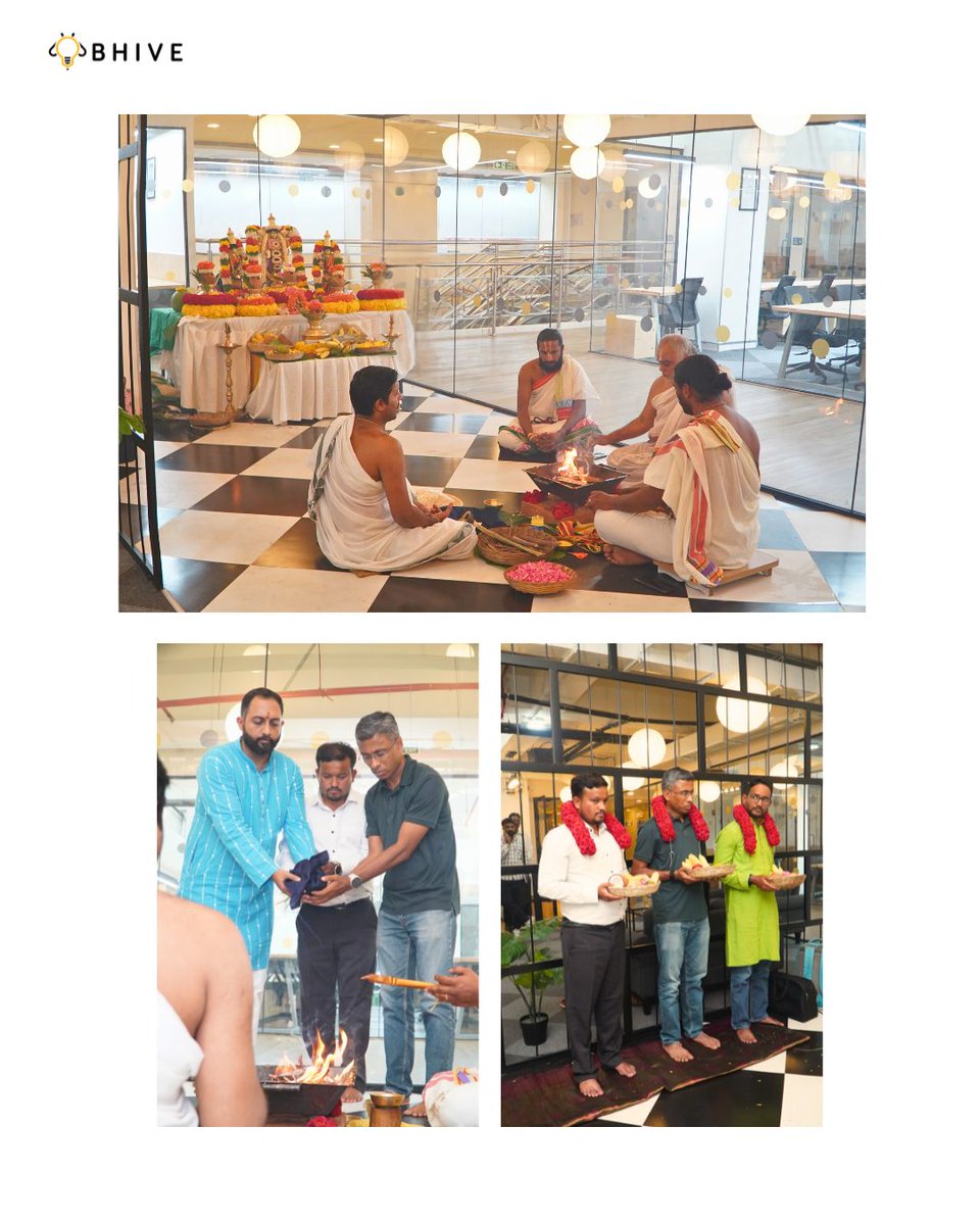 bhiveworkspace's tweet image. Another milestone on our growth journey! 🚀​

We welcomed our newest workspace - BHIVEPremium Jayanagar 4th Block, with a heartfelt traditional Pooja, followed by bale yele oota, marking new beginnings filled with positivity and purpose.​

#OfficeSolutions #OfficeSpace