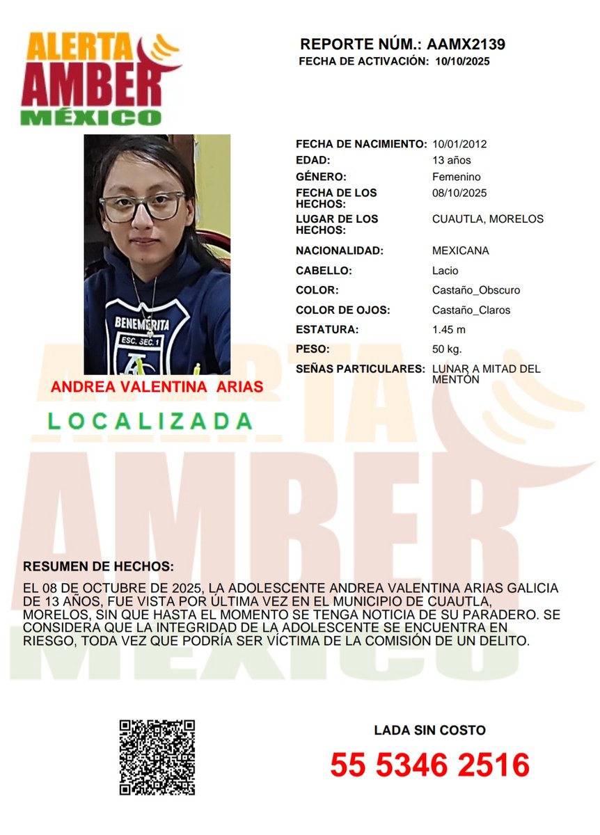 Alerta AMBER México tweet media
