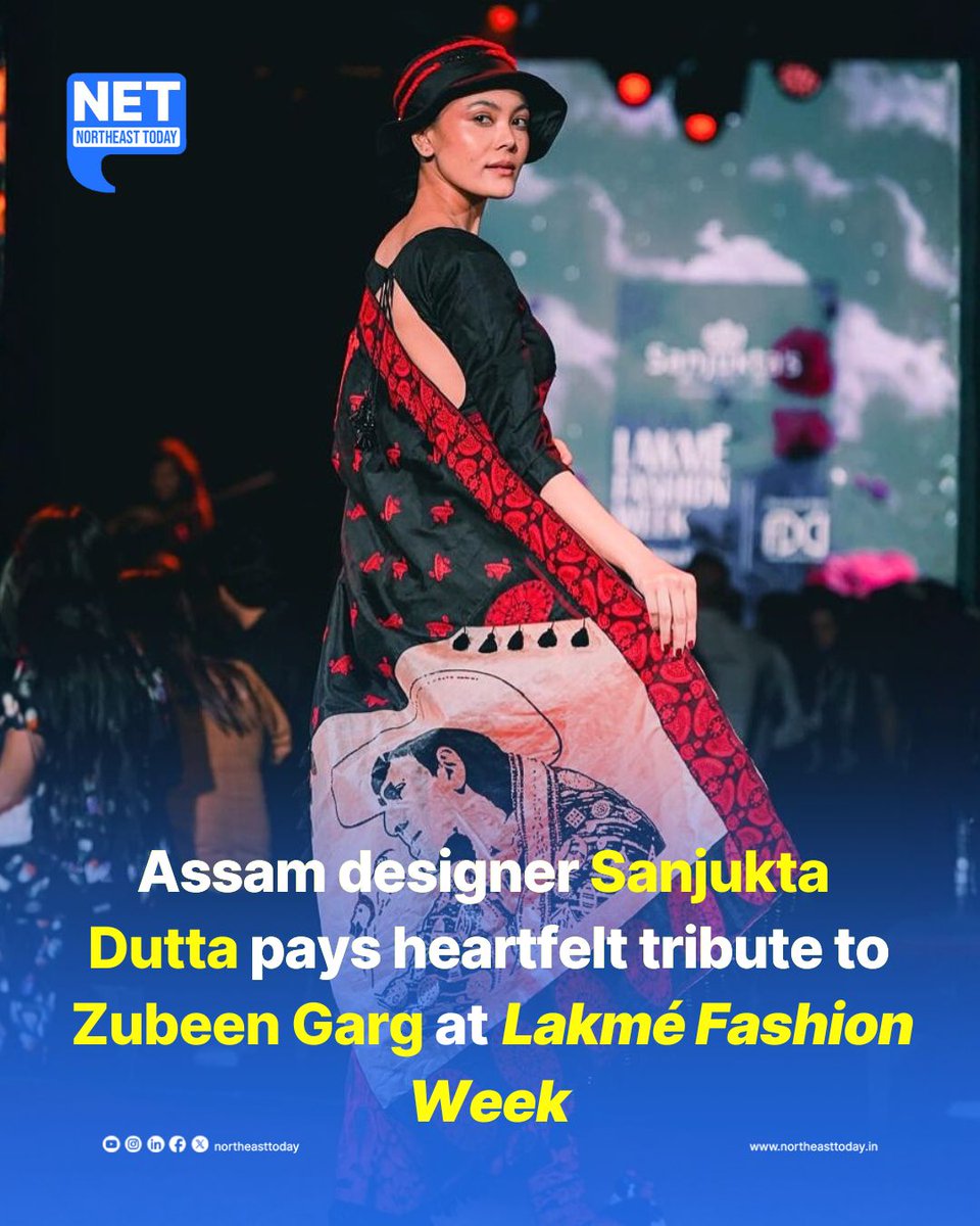 NortheastToday's tweet image. #NetSnippet | Assamese designer Sanjukta Dutta paid a heartfelt tribute to music legend Zubeen Garg during her showcase at Lakmé Fashion Week X FDCI on Friday.
Read more..
northeasttoday.in/northeast/assa…
#designer #SanjuktaDutta #ZubeenGarg #tribute #lakmefashionweek #Assam…