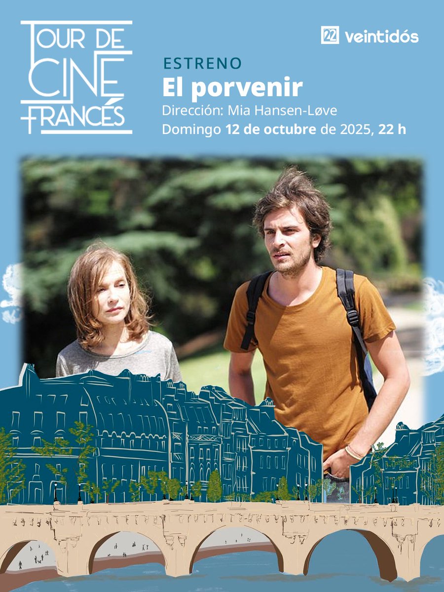 Como parte del <a href="/tourcinefrances/">Tour de Cine Francés</a>, te traemos el estreno de:

🎦El porvenir | Dir. Mia Hansen-Løve

Una historia que sigue la vida de una profesora de filosofía, quien, tras recibir una noticia inesperada, se verá impulsada a reinventarse y a descubrirse a sí misma.

⏰ Domingo 12