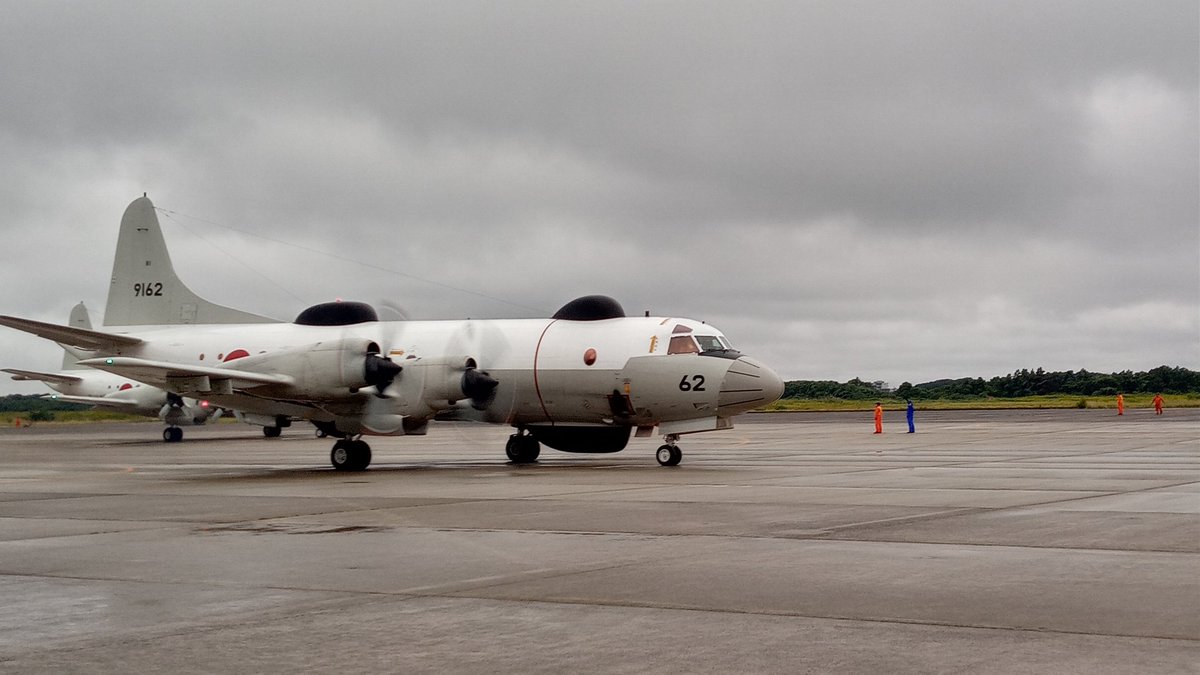 katamoke's tweet image. UP-3Dエンジン始動&amp;amp;タキシング開始
(｀･ω･´)ゞ

#下総航空基地
#P3C