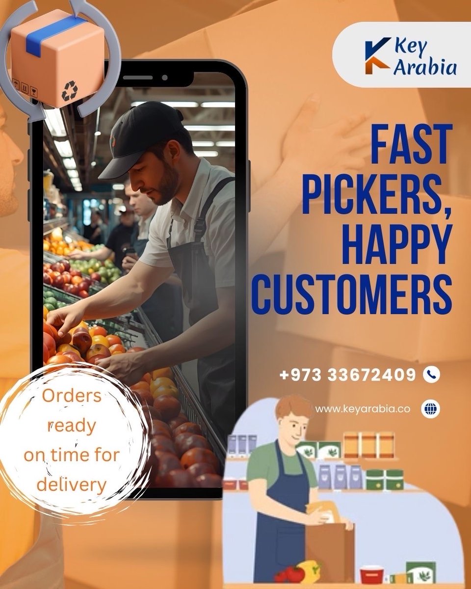 keyarabia's tweet image. Speed is useless without accuracy. Our pickers deliver both—fast 🏃 and precise 🎯. Grow your business without delays. Reach us at +973 33672409. 📲 #FastPickers #KeyArabia #RetailSolutions