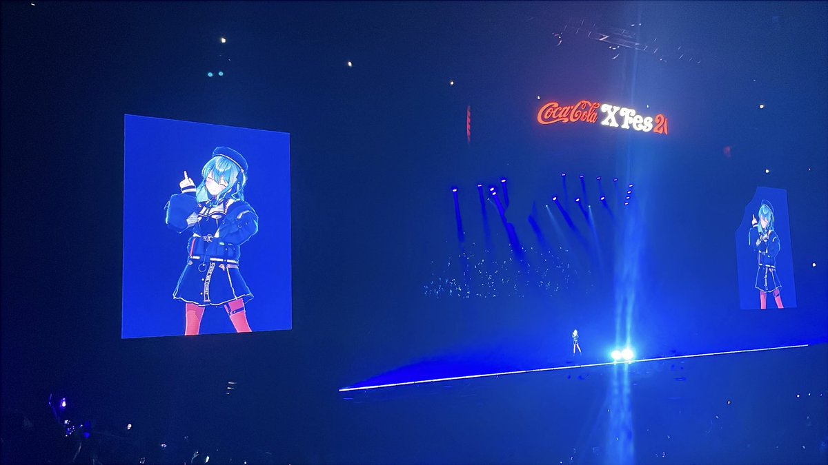 SEKAOWA_YUI's tweet image. #CocaColaXFes2025 1日目
【星街すいせい】  セットリスト

1.もうどうなってもいいや
2.TRUE GIRL SHOW
-- MC(今日もかわいいコーレス) --
3.DEADPOOL
4.AWAKE
--MC (席コーレスとみんなでコカコーラ飲む) --
5.ビビデバ　※この曲のみ撮影可

#星街すいせい
#コカコーラフェス