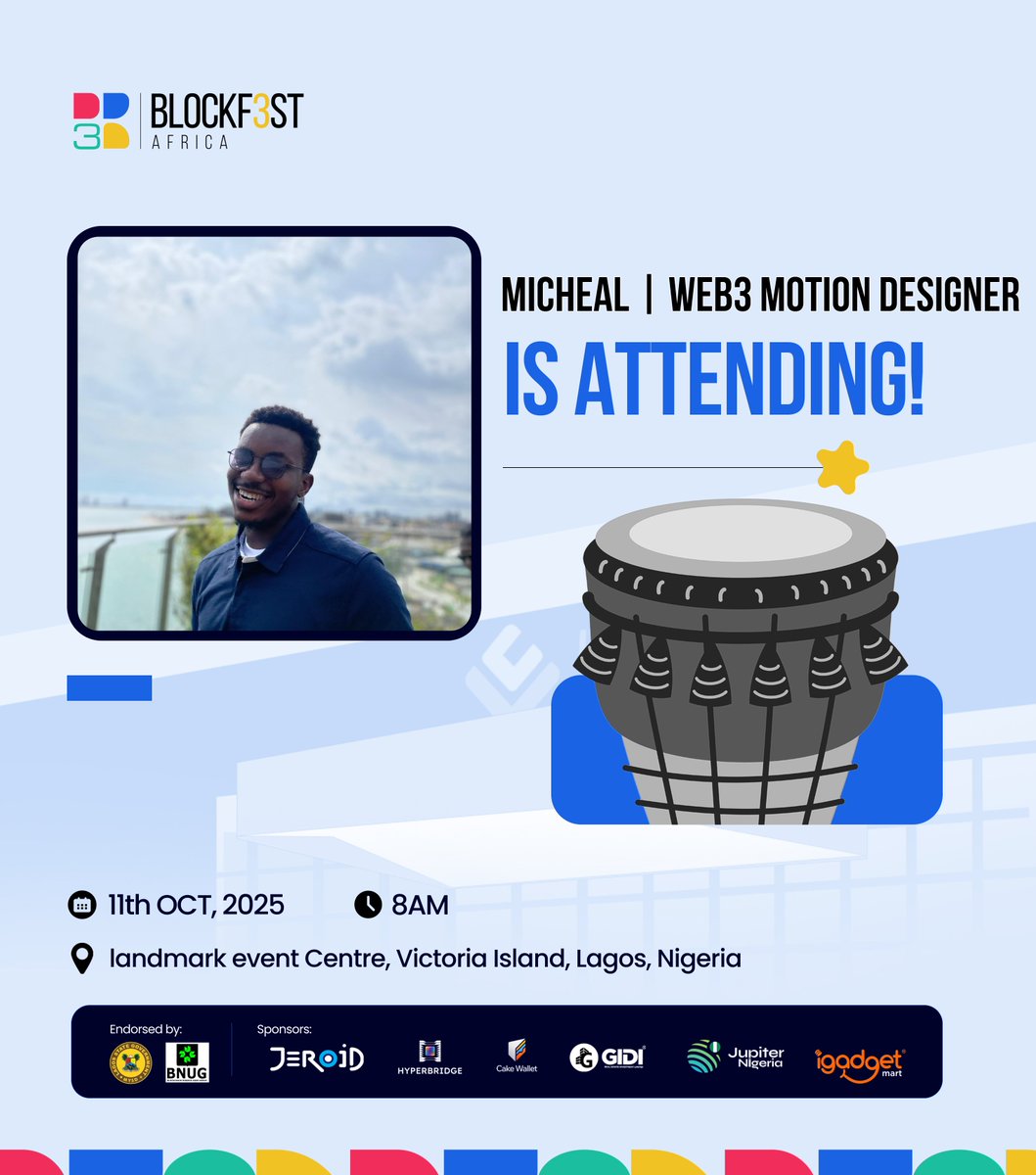 michealgraphics's tweet image. On my way to the Africa&apos;s biggest blockchain conference. See you there! 🔥

Who else is attending? let&apos;s connect!

#Blockfest2025