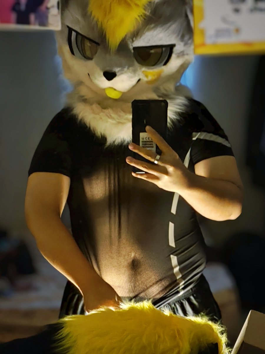 Is this how you do it? ~ :3 
🥵💦 Am not so good at these~

#FursuitFriday