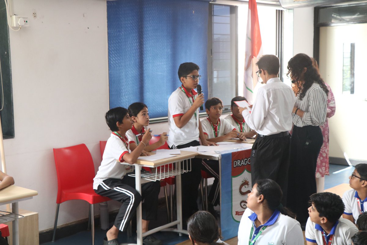 DPSSurat's tweet image. DPS Surat came alive with numbers in the Inter-House Mathematics Quiz! From The Mathletics prelims to Mathemagica finals, students dazzled with logic, creativity &amp;amp; teamwork. Dragon House emerged as winners! 
#DPSSurat #InterHouseMathQuiz #MathMagic