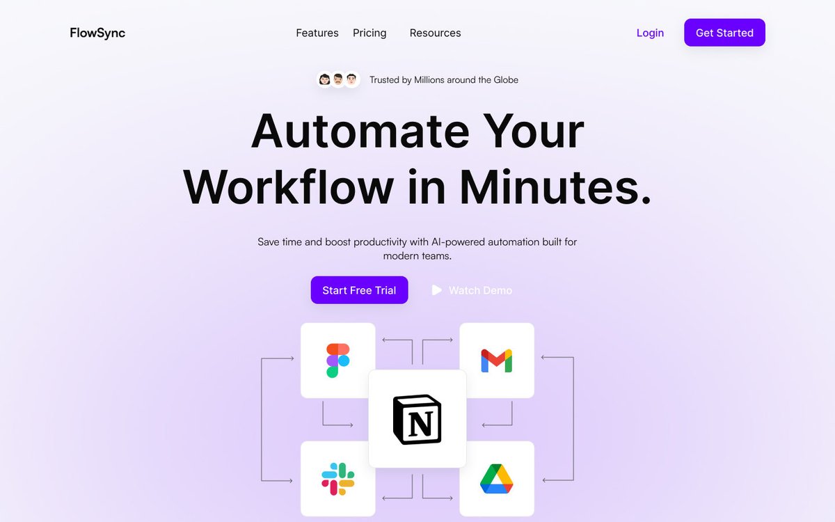 anieze_sidney's tweet image. Just designed a clean SaaS hero for an automation tool, FlowSync.
“Automate Your Workflow in Minutes.”
Minimal. Bright. Product-focused.
Built in Figma ⚡️
#uidesign #webdesign #saasdesign #figma